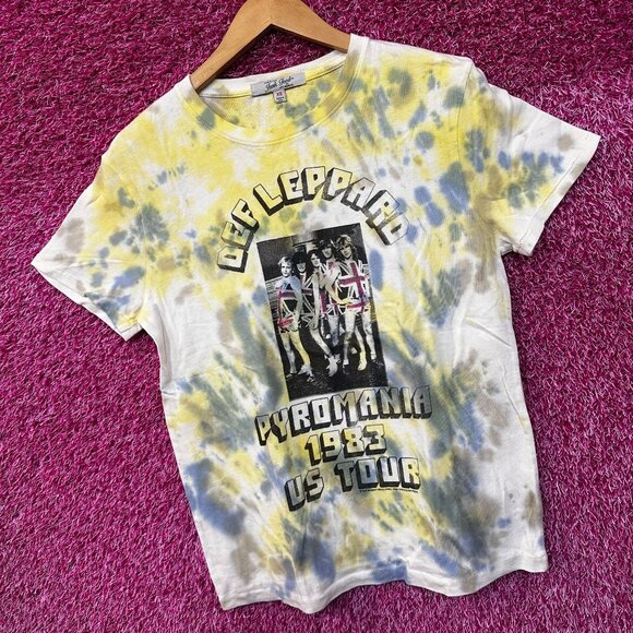 Def Leppard Pyromania 83 US Tour Glam Metal Band Tie Dye XS - Picture 3 of 4